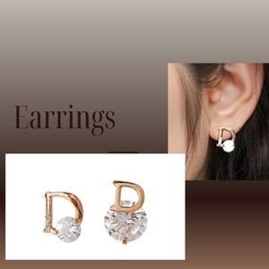 D 925 silver stud Earrings